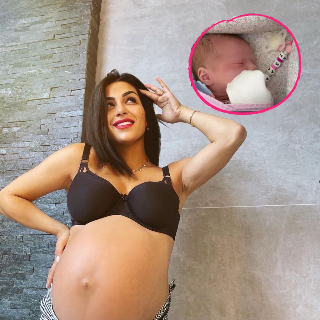 Inci mit ihrem Baby Isabella Kollage