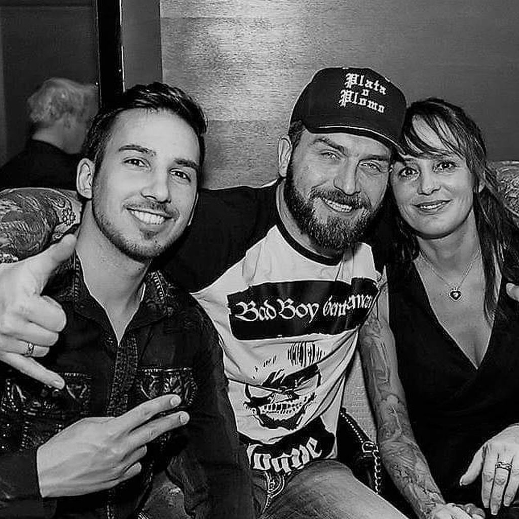 Ingo Kantorek (Mitte) mit seinem Sohn Denis und seiner Frau Suzana