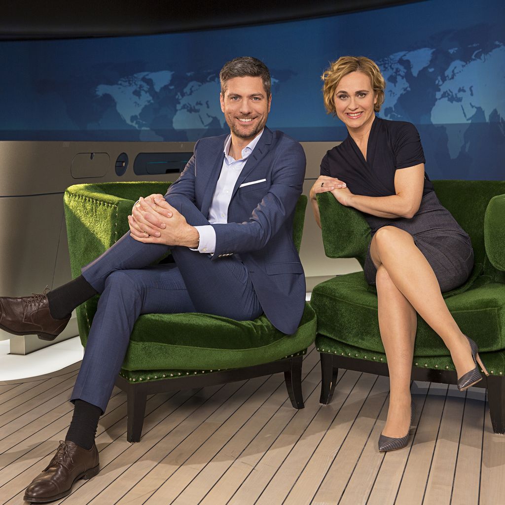 Ingo Zamperoni und Caren Miosga, ARD-Moderatoren