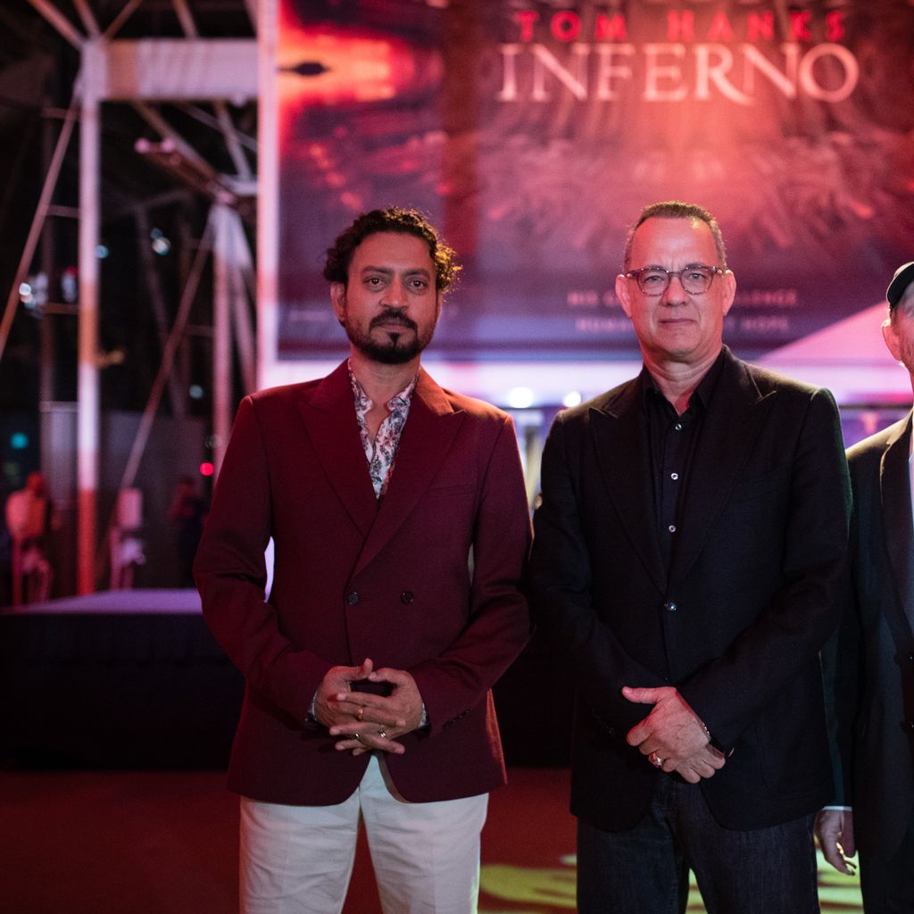 Irrfan Khan, Tom Hanks und Ron Howard im Juni 2016 in Singapur