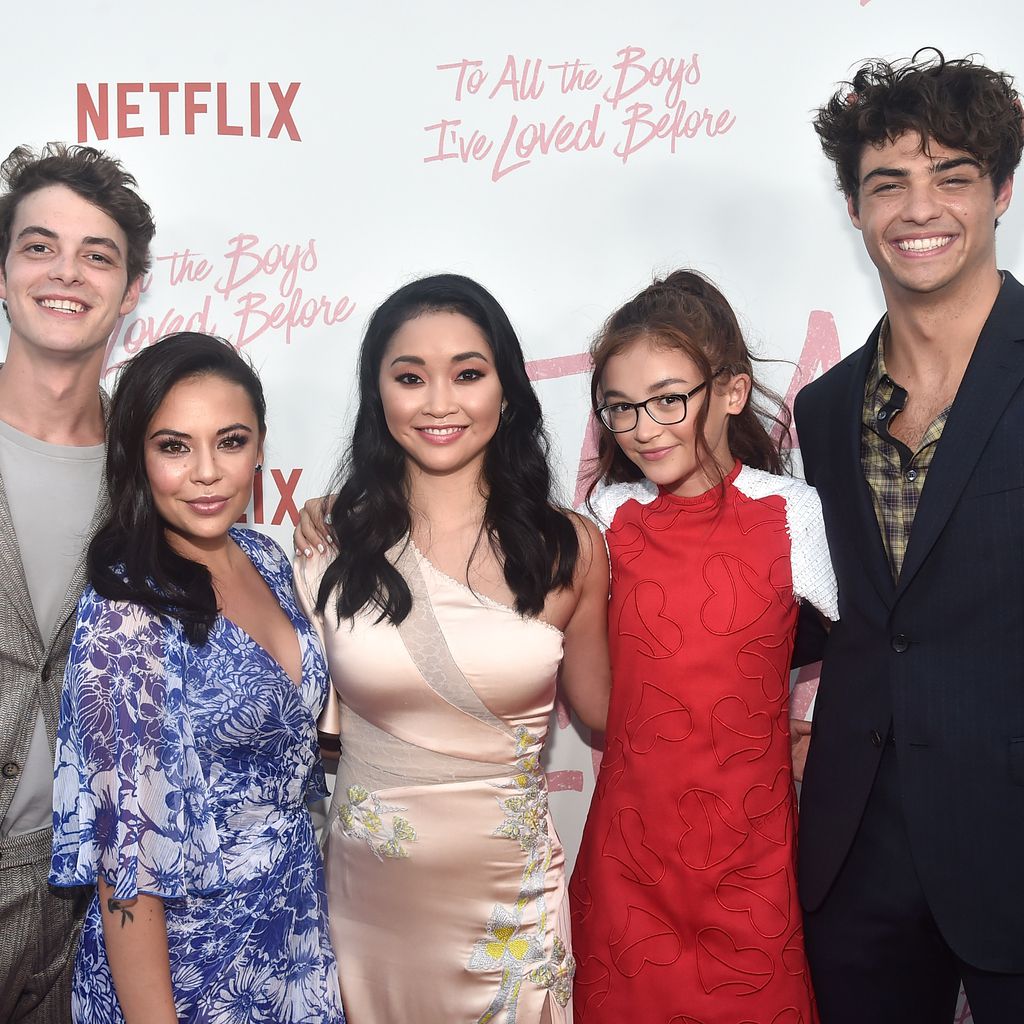 Israel Broussard, Janel Parrish, Lana Condor Anna Cathcart und Noah Centineo im August 2018