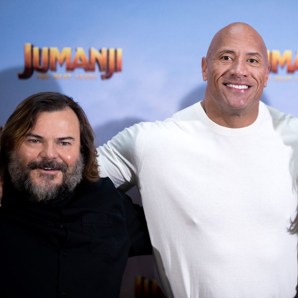 Jack Black, Dwayne Johnson und Karen Gillan