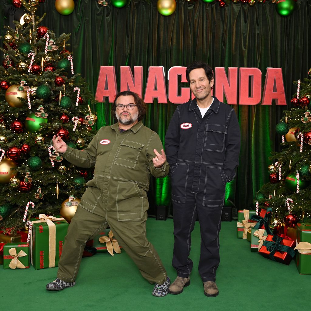 Bei der Fotocall-Premiere von Columbia Pictures' "Anaconda" in Claridge's: Jack Black und Paul Rudd in London am 19. Dezember 2025