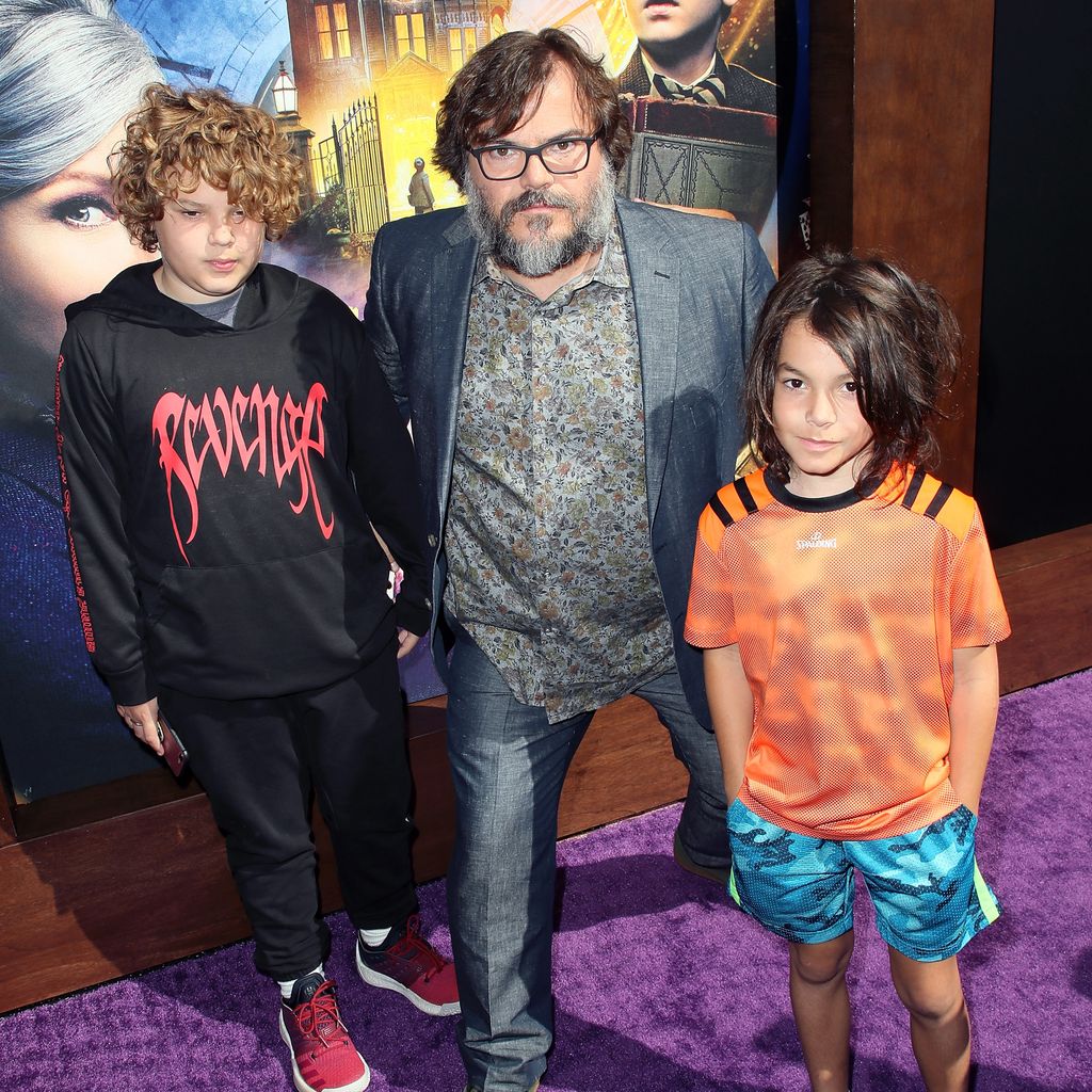 Jack Black mit seinen Söhnen, September 2018