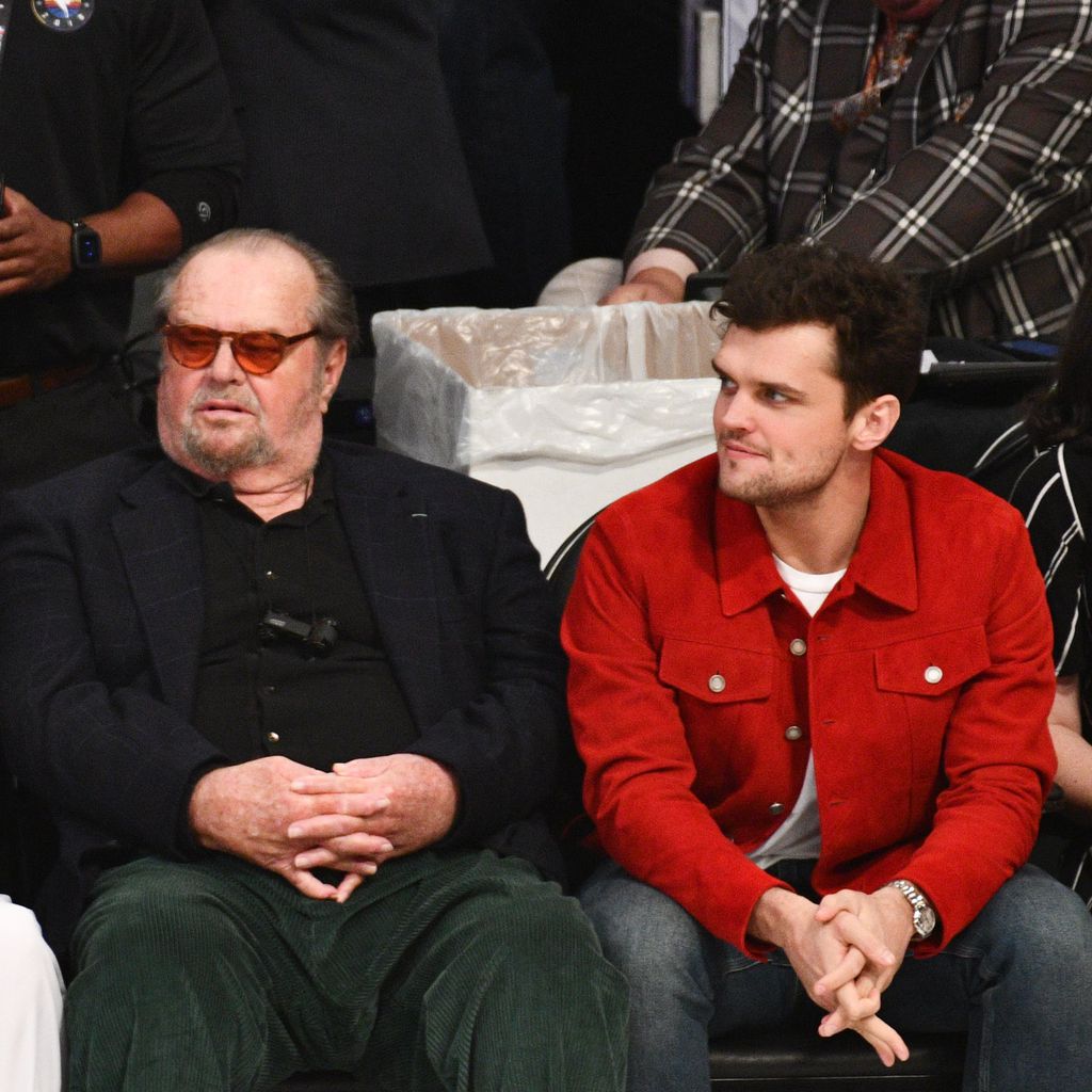 Jack Nicholson und sein Sohn Ray bei einem NBA-Spiel im Februar 2018