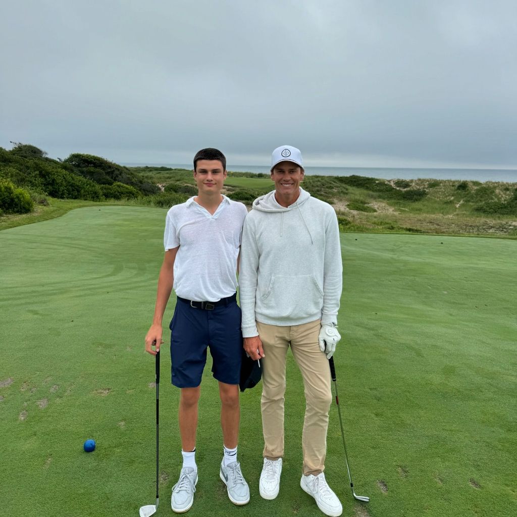 Tom Brady mit seinem Sohn Jack beim Golfen