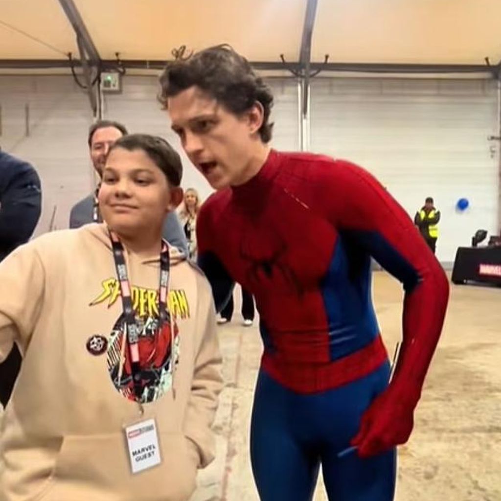 Jack und Tom Holland am Spiderman-Set in London