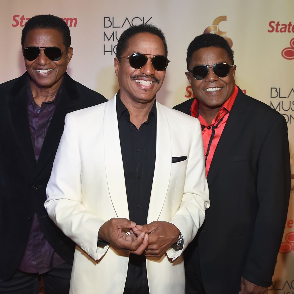 Jackie, Marlon und Tito Jackson nach einem Konzert