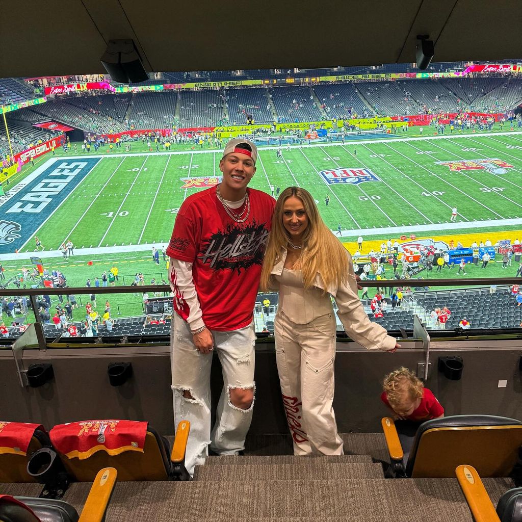 Jackson und Brittany Mahomes, Bruder und Ehefrau von Patrick Mahomes