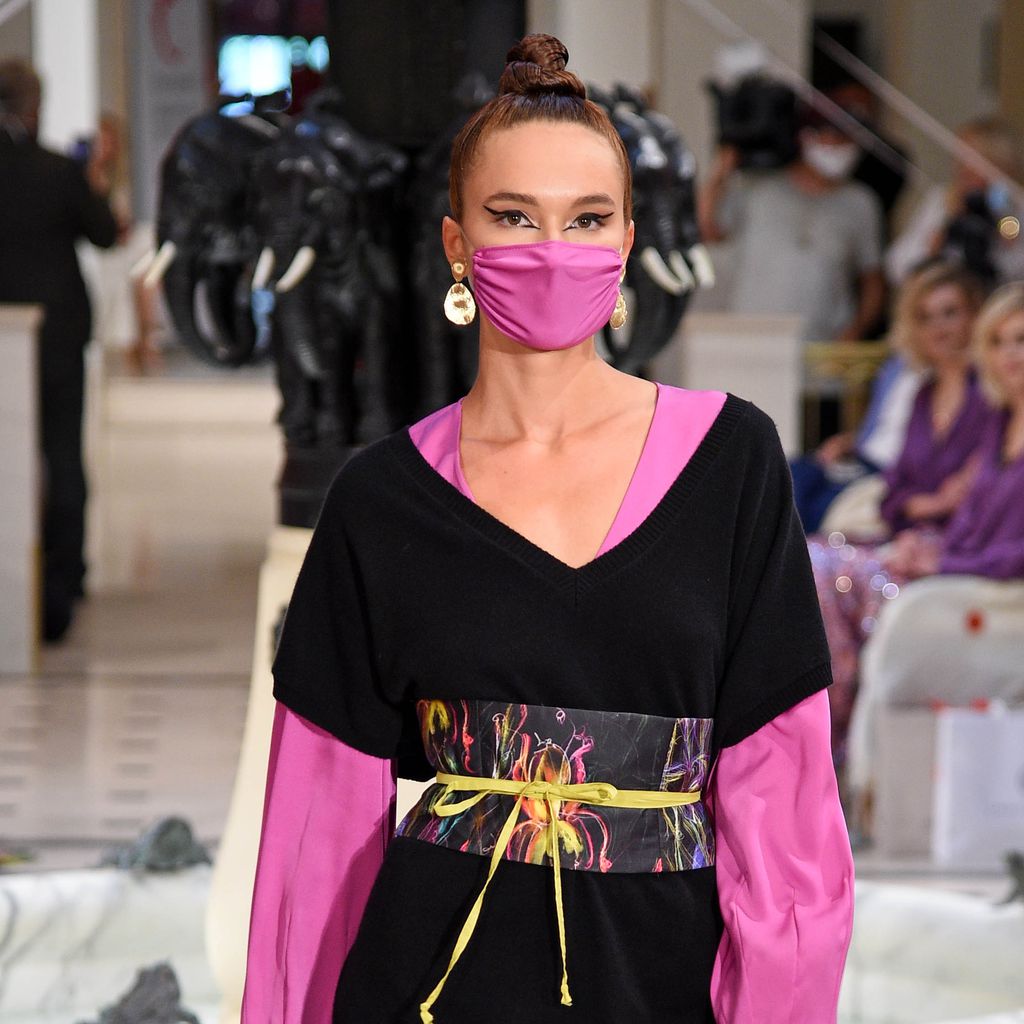 Jacky Wruck, GNTM-Gewinnerin, bei der Anja Gockel Fashion Show im Juni 2020