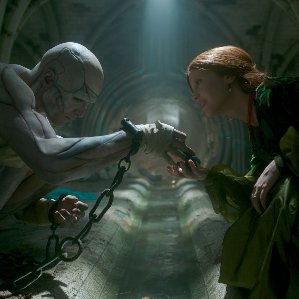 Jacob Elordi und Mia Goth in einer Szene aus "Frankenstein" (2025) in Los Angeles