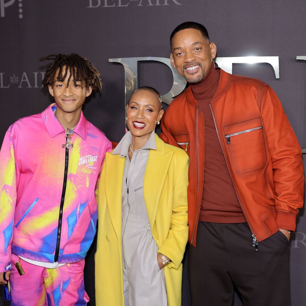 Jaden Smith, Jada Pinkett-Smith und Will Smith im Februar 2022