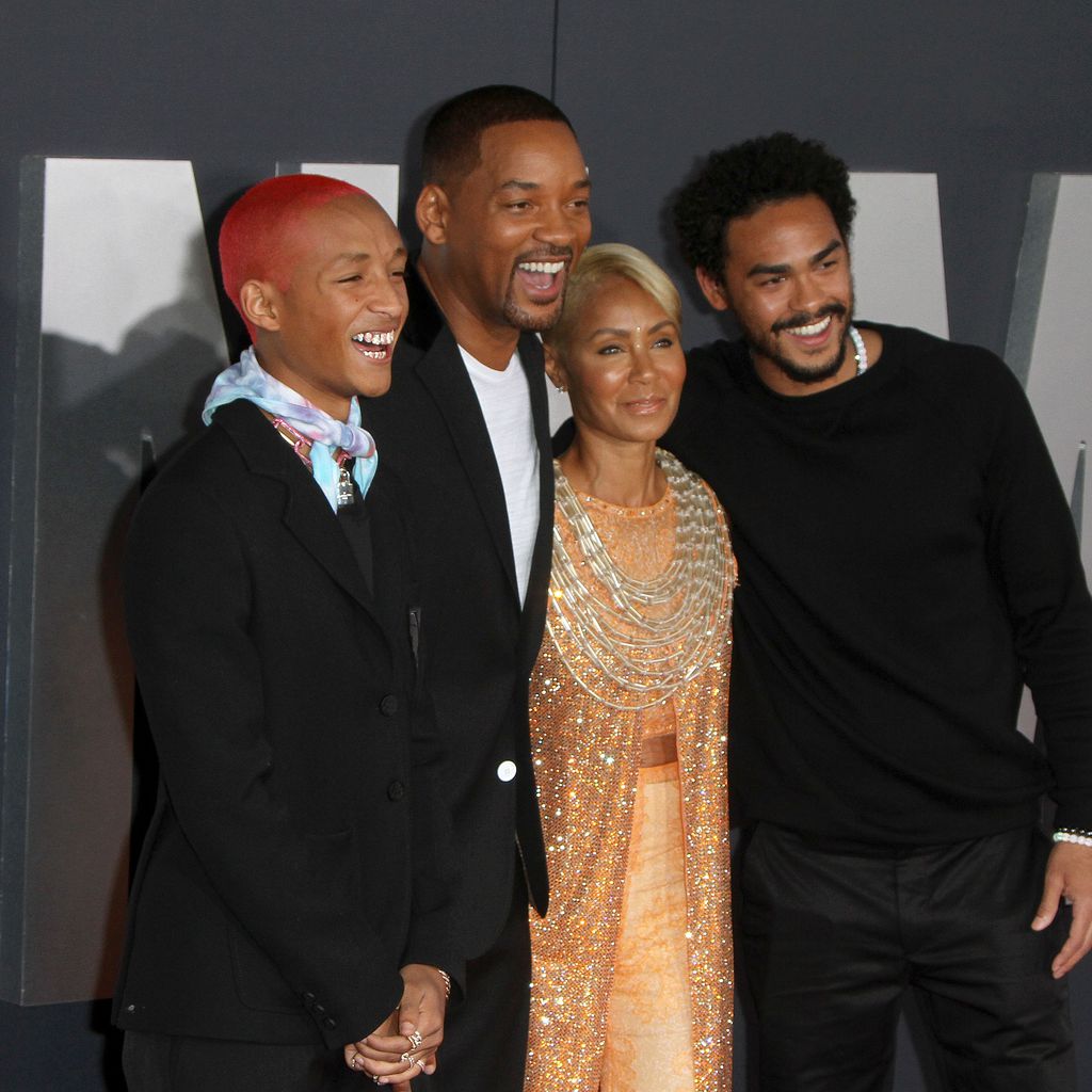 Jaden Smith, Will Smith, Jada Pinkett-Smith und Trey Smith im Oktober 2019