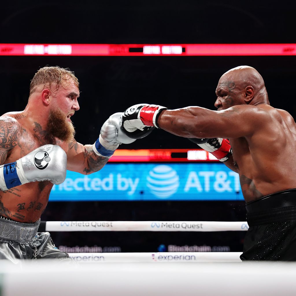 Jake Paul und Mike Tyson im November 2024