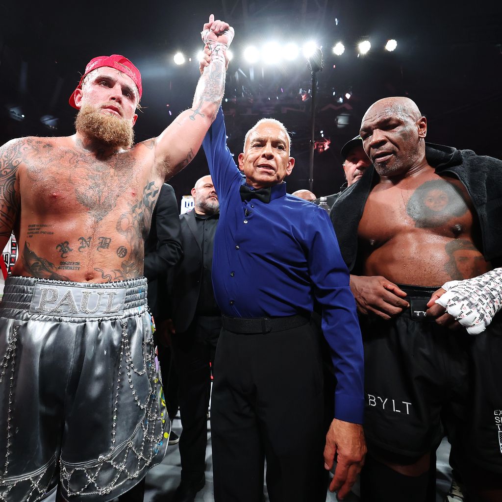 Jake Paul und Mike Tyson bei ihrem Boxkampf im November 2024