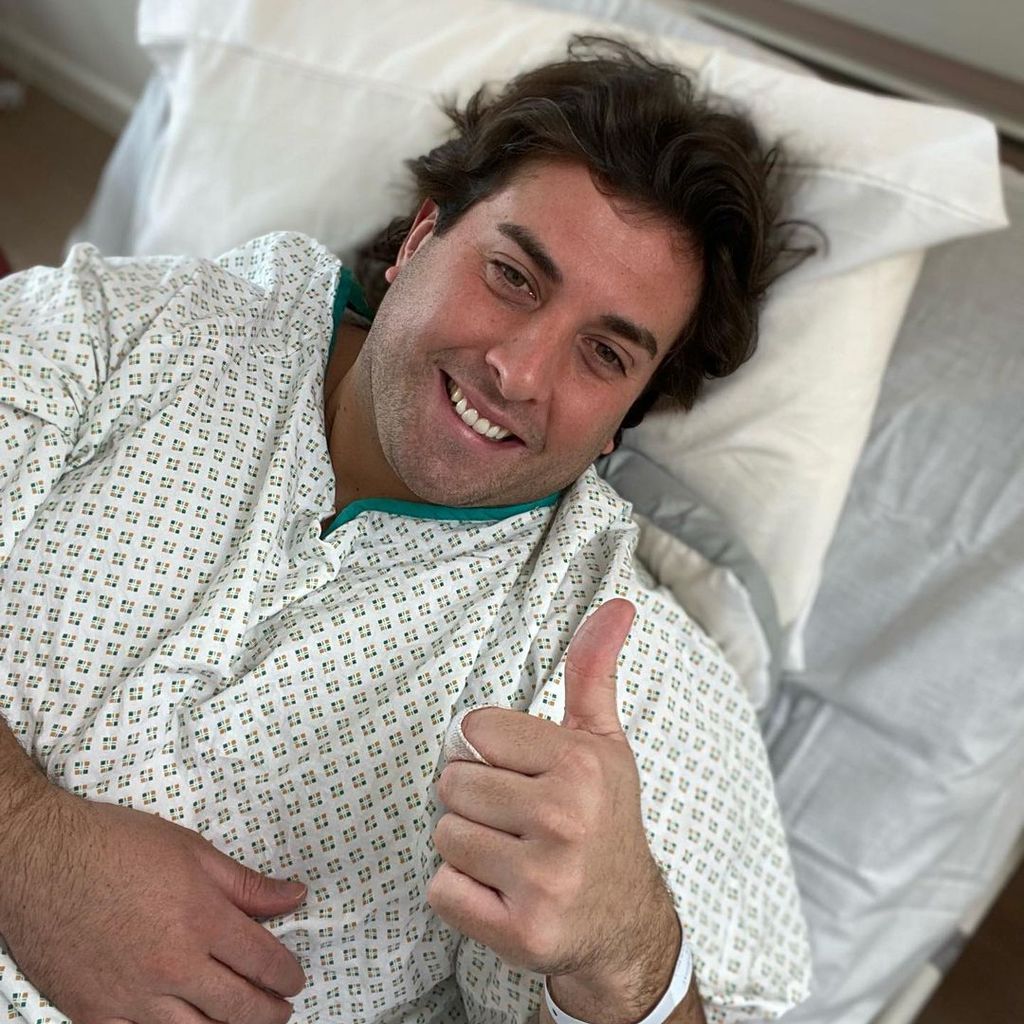 James Argent nach seiner Magen-OP, April 2021