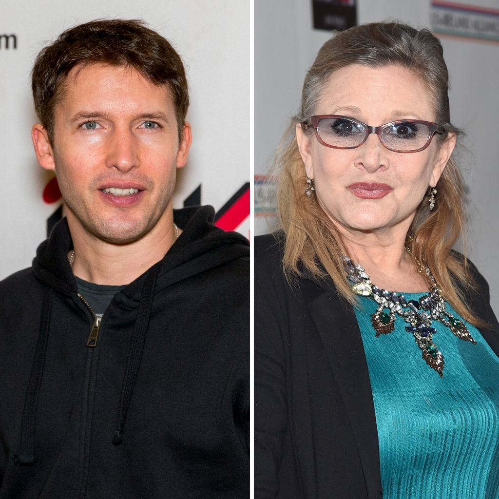 James Blunt und Carrie Fisher, Collage