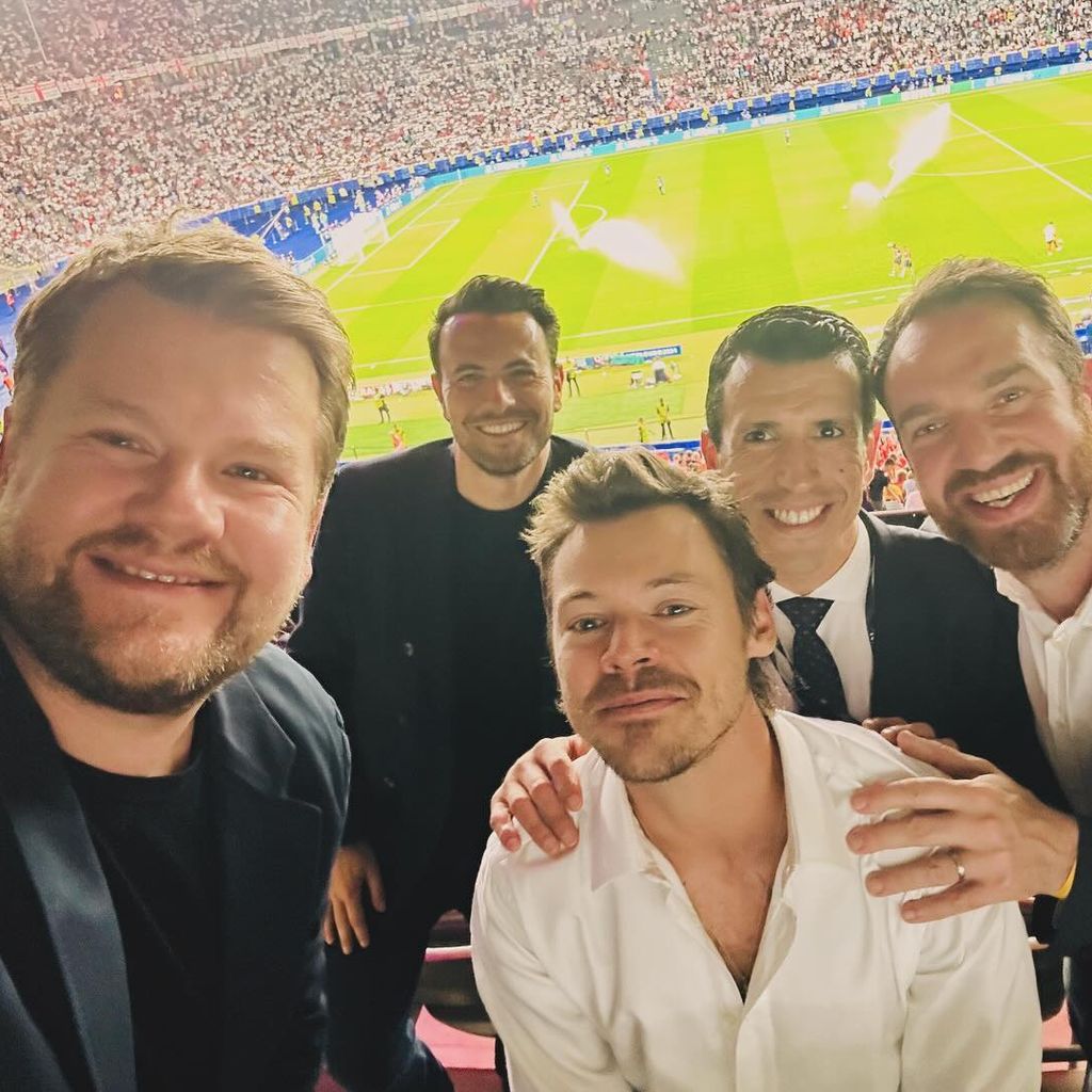 James Corden, Ben Winston, Harry Styles, Karim Chellat und Gabe Turner