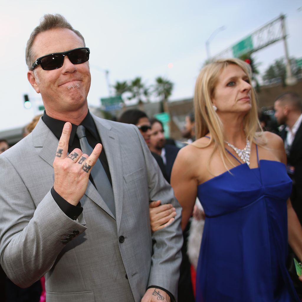 James Hetfield mit seiner Frau Francesca im Januar 2014