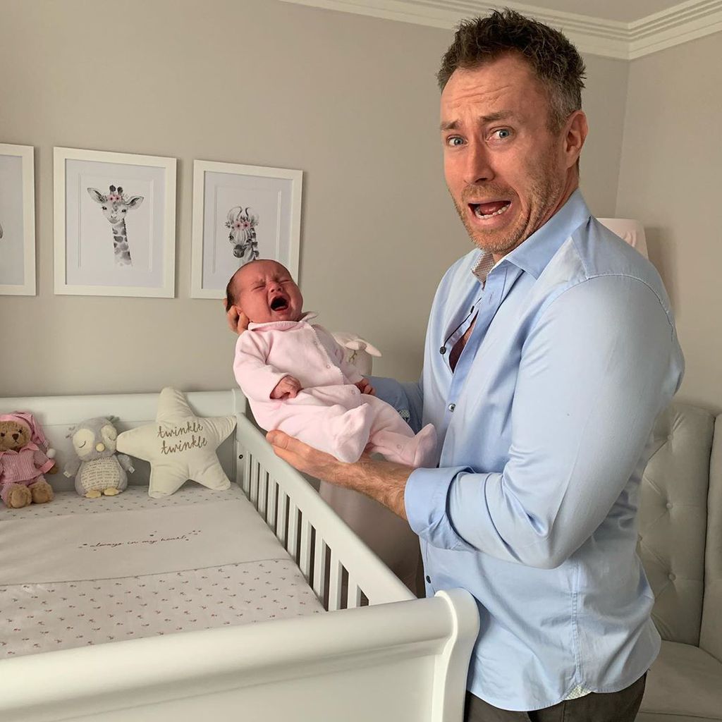 James Jordan mit seiner Tochter Ella im April 2020