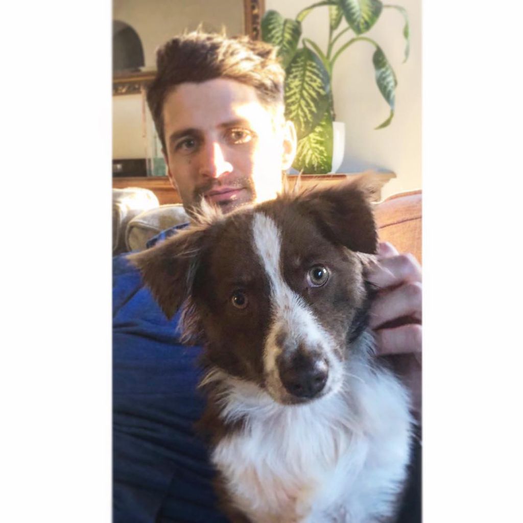 James Lafferty mit Hund Billie