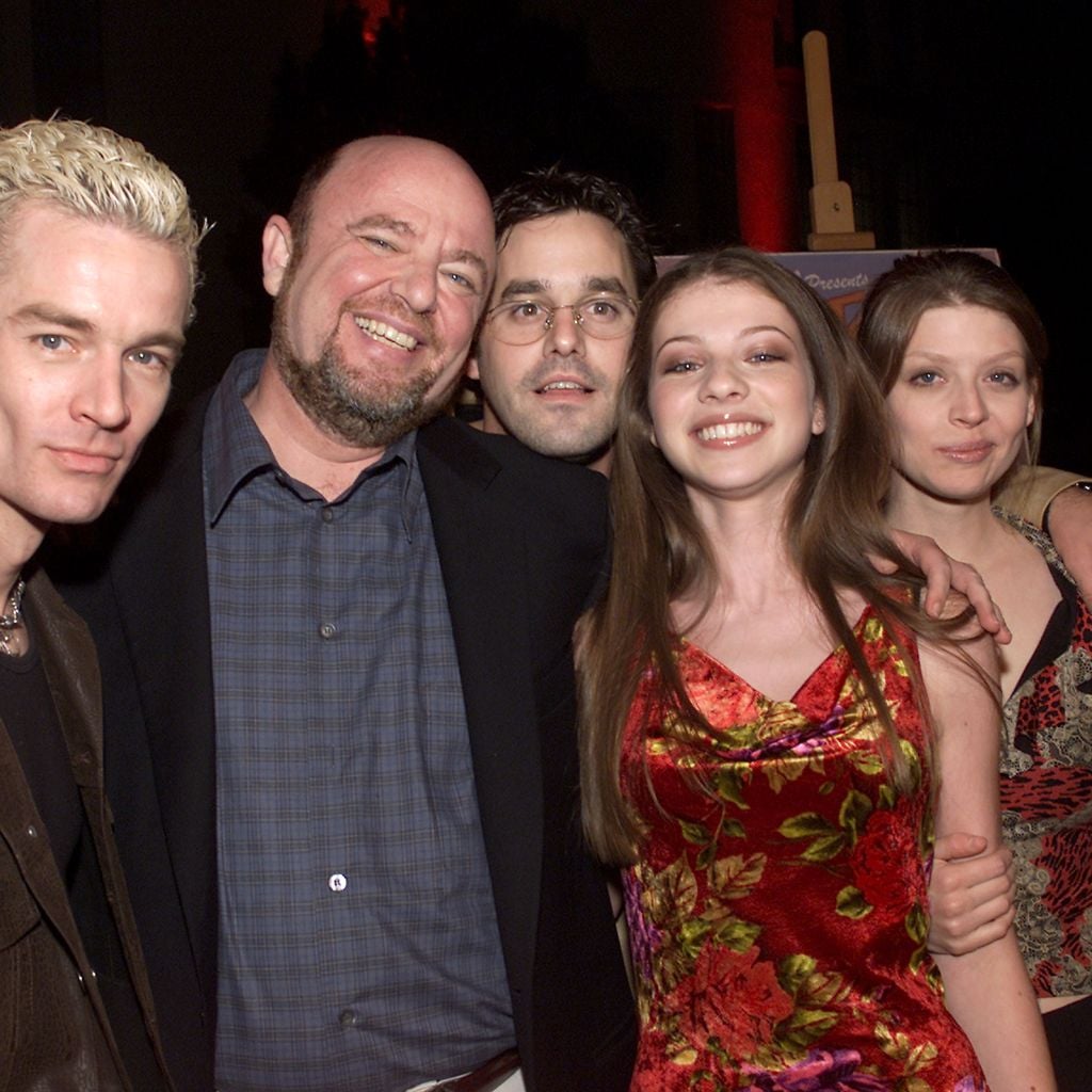 James Marsters, Dean Valentine, Nicholas Brendon, Michelle Trachtenberg und Amber Benson, November 2001