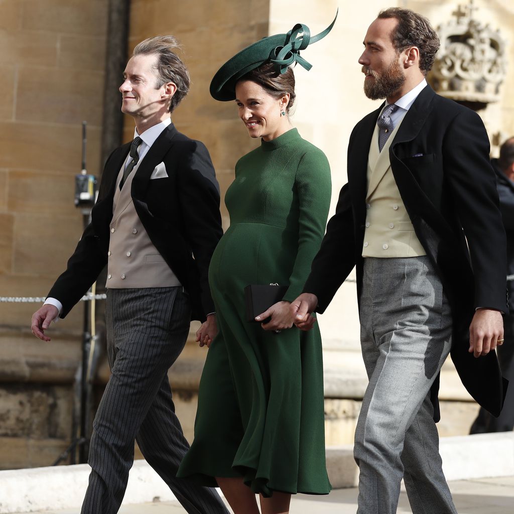 James Matthews mit Pippa und James Middleton an Prinzessin Eugenies und Jack Brooksbanks Hochzeit