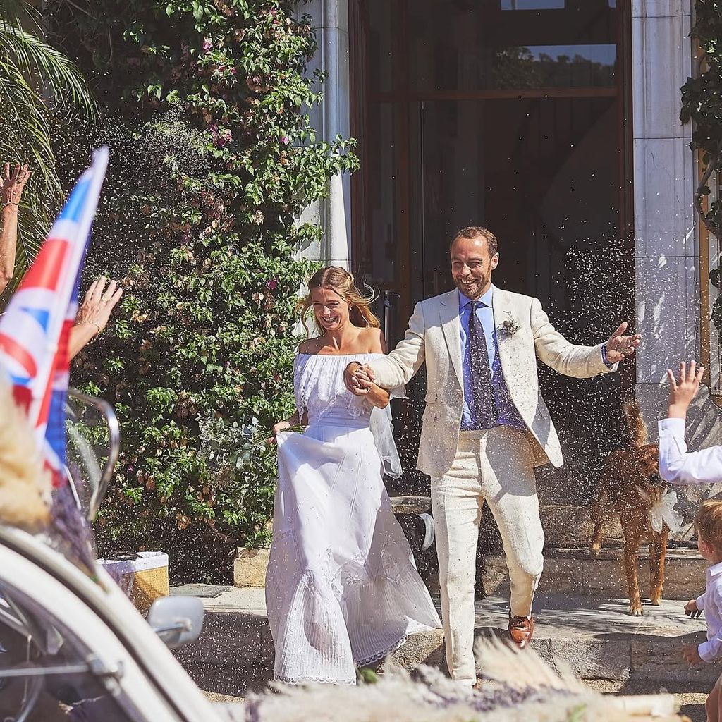James Middleton und seine Frau Alizée an ihrem Hochzeitstag