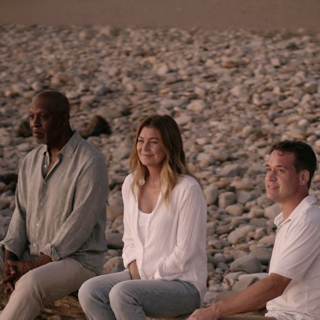 James Pickens Jr., Ellen Pompeo, T.R. Knight und Chandra Wilson in "Grey's Anatomy"