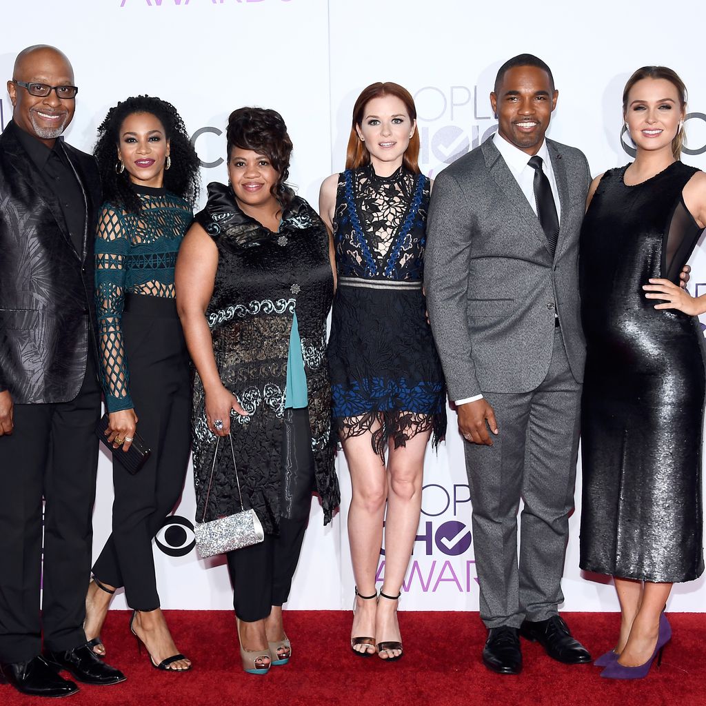 James Pickens Jr., Kelly McCreary, Chandra Wilson, Sarah Drew, Jason George and Camilla Luddington