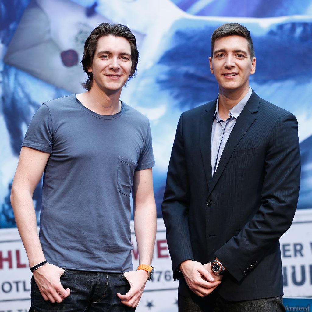 James und Oliver Phelps bei der "Harry Potter"-Pressekonferenz 2014