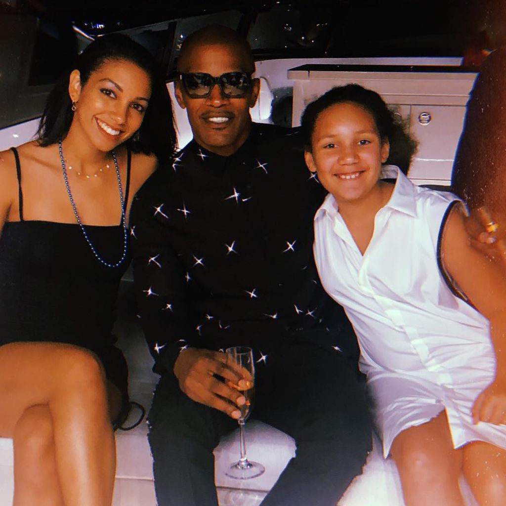Jamie Foxx mit seinen Töchtern Corinne (l.) und Annalise (r.)
