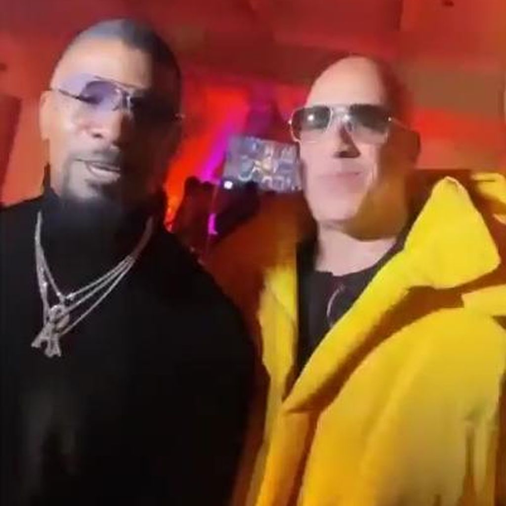 Jamie Foxx und Vin Diesel auf French Montanas Geburtstagsparty 2022