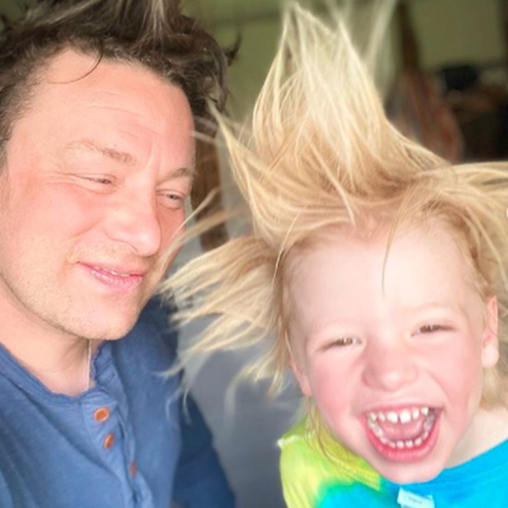 Jamie Oliver mit seinem Sohn River
