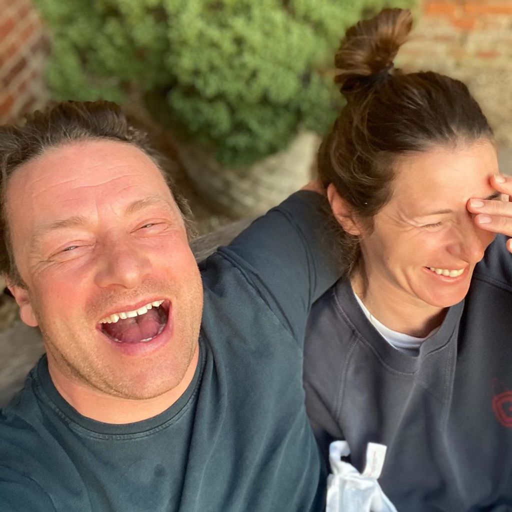 Jamie Oliver mit seiner Frau Juliette