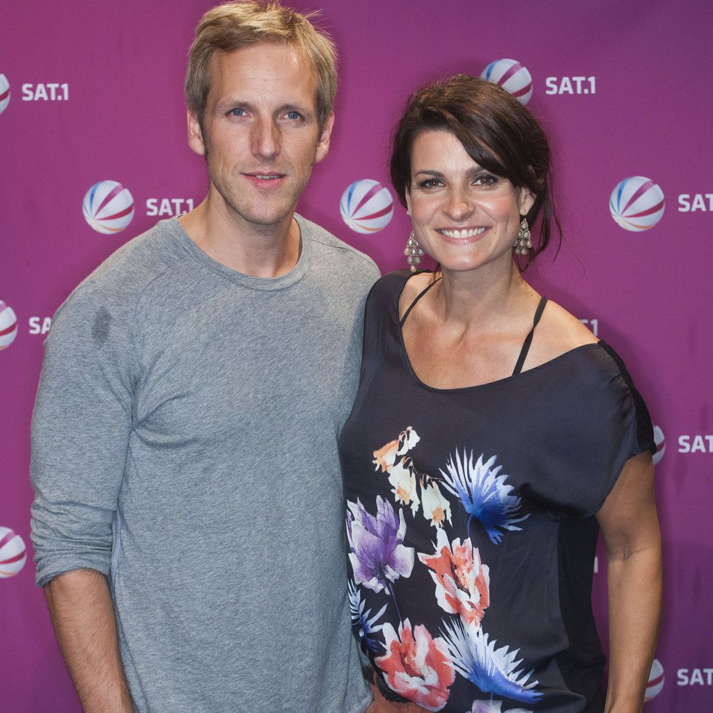Jan Hahn mit seiner Kollegin Marlene Lufen bei der Premiere des Sat.1-Films "Am Ende die Hoffnung"