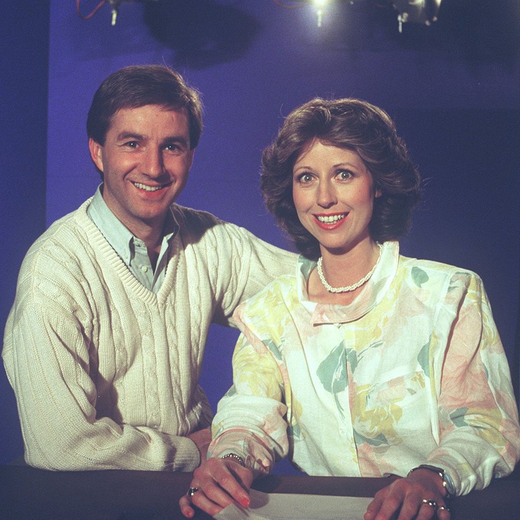 Jan Hofer und seine "Tagesschau"-Kollegin Daniela Witte, 1985