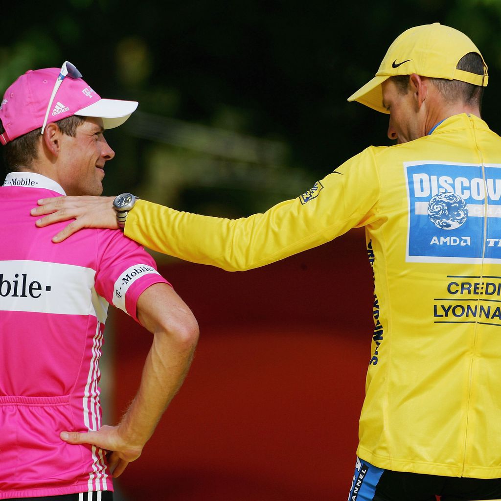 Jan Ullrich und Lance Armstrong in Frankreich 2005