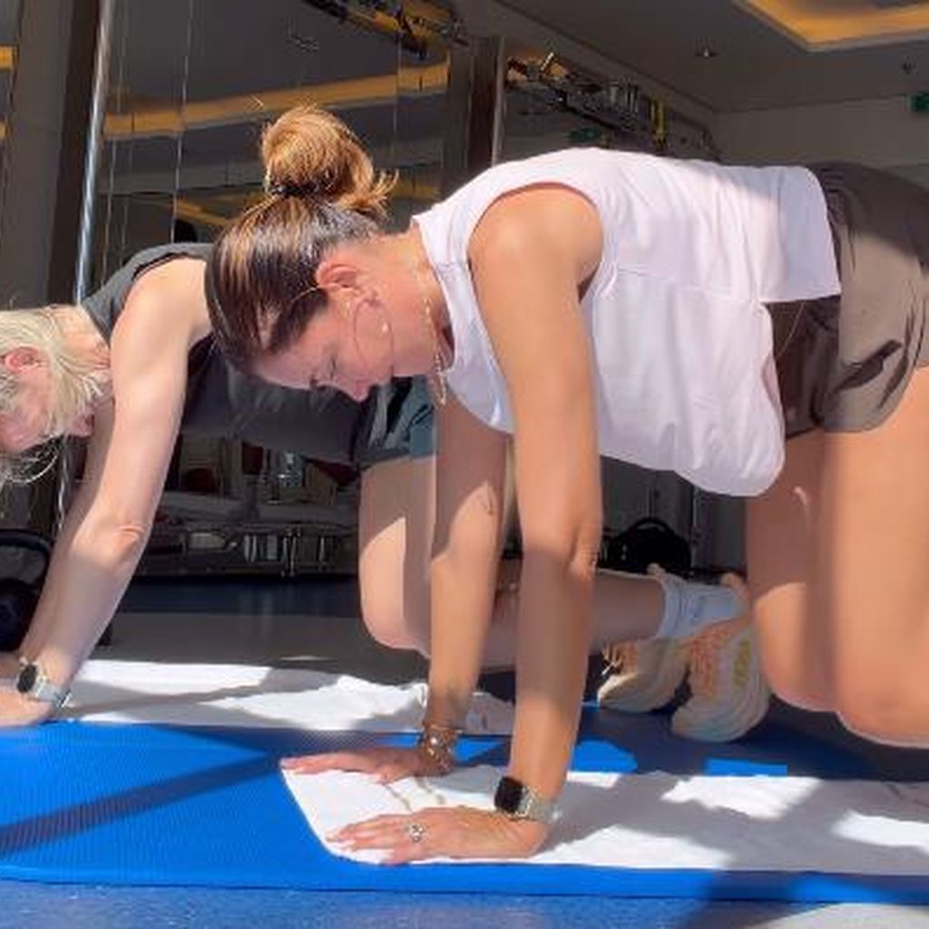 Jana Ina Zarrella und ihre Freundin beim Sport, Dezember 2025