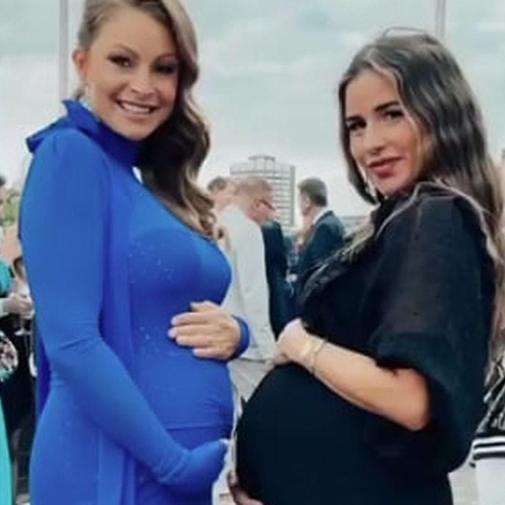 Jana Schölermann und Sarah Engels beim Deutschen Fernsehpreis 2021