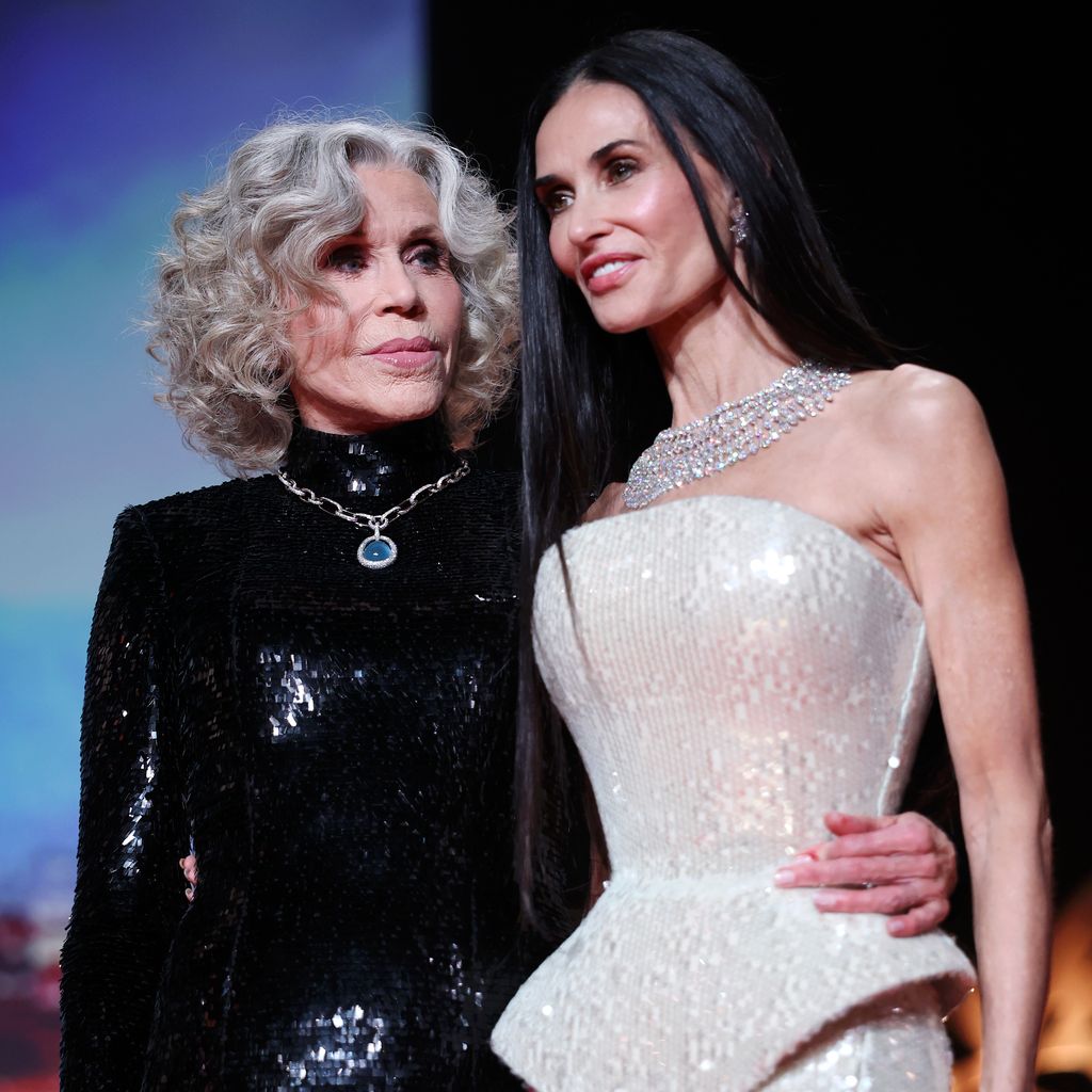 Jane Fonda und Demi Moore bei der Eröffnungszeremonie der 79. Filmfestspiele von Cannes im Palais des Festivals, 12. Mai 2026