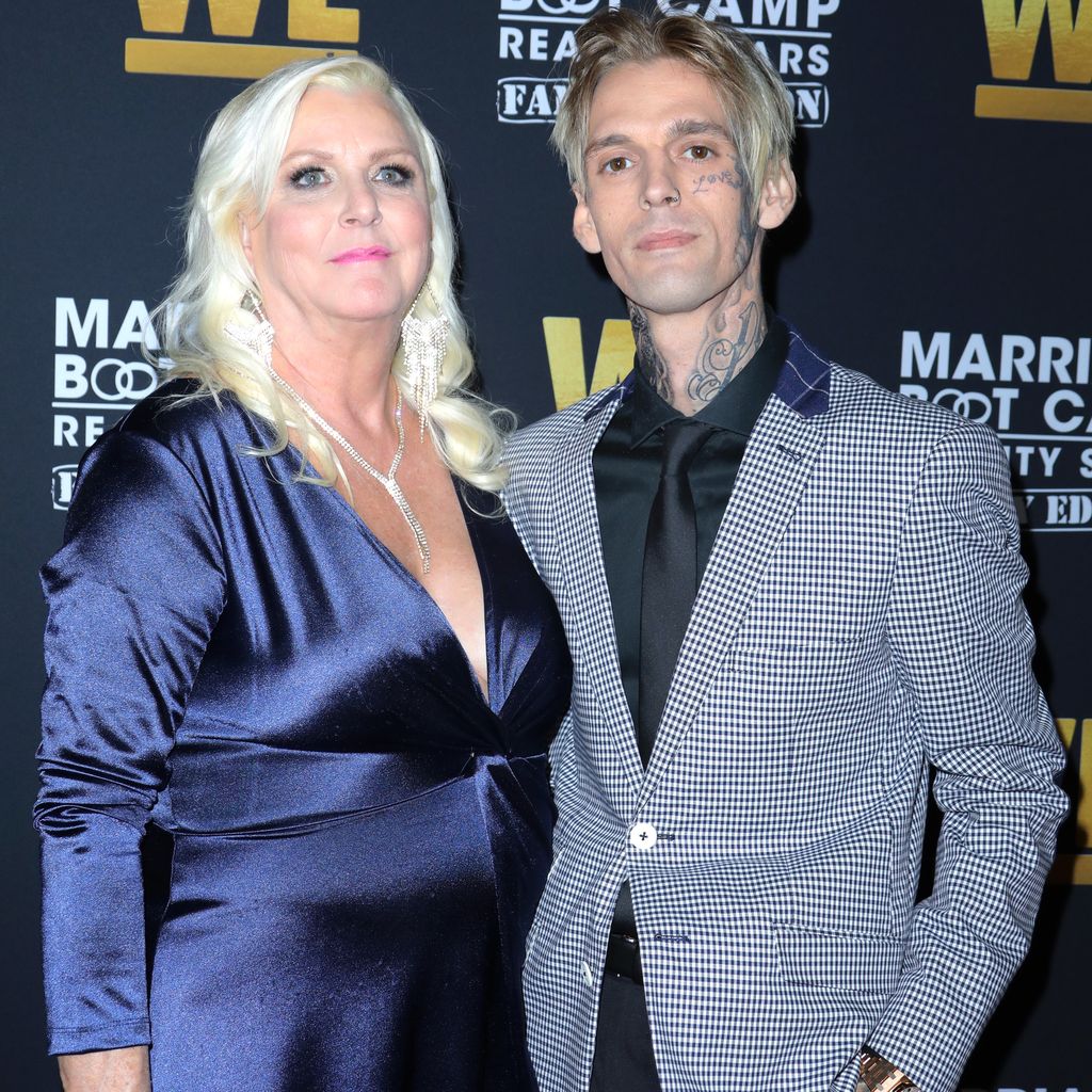Jane und ihr Sohn Aaron Carter bei der "Marriage Boot Camp"-Premiere