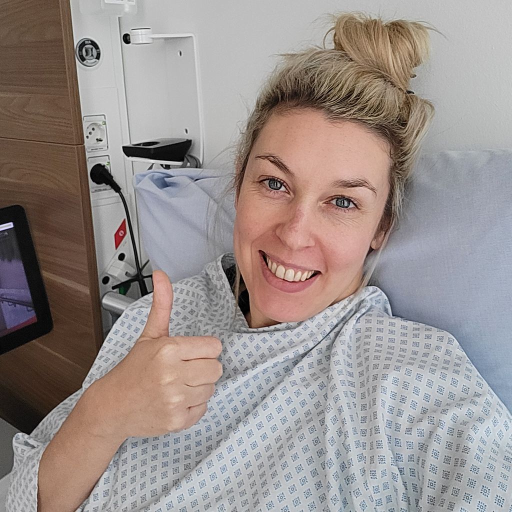Janina Korn im Dezember 2022 im Krankenhaus