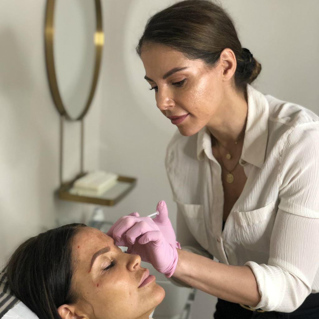 Janine Pink und Frau Dr. Buschmann