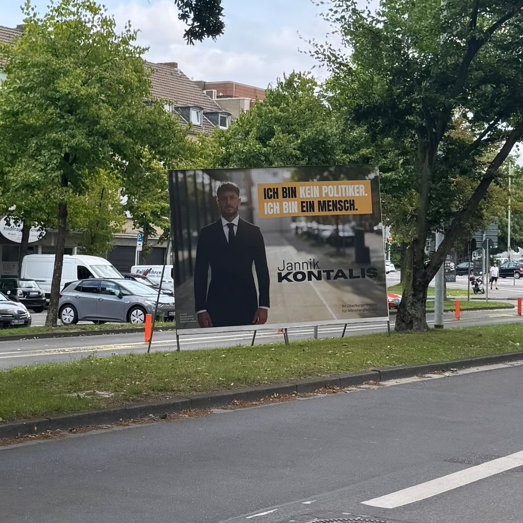 Jannik Kontalis' Werbeplakat für seine Kandidatur