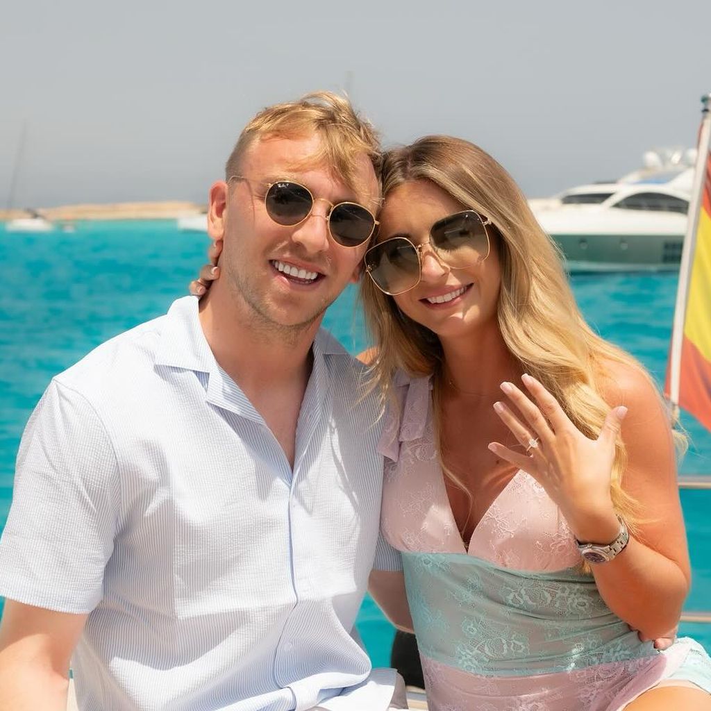 Jarrod Bowen und Dani Dyer nach ihrer Verlobung im Juli 2024
