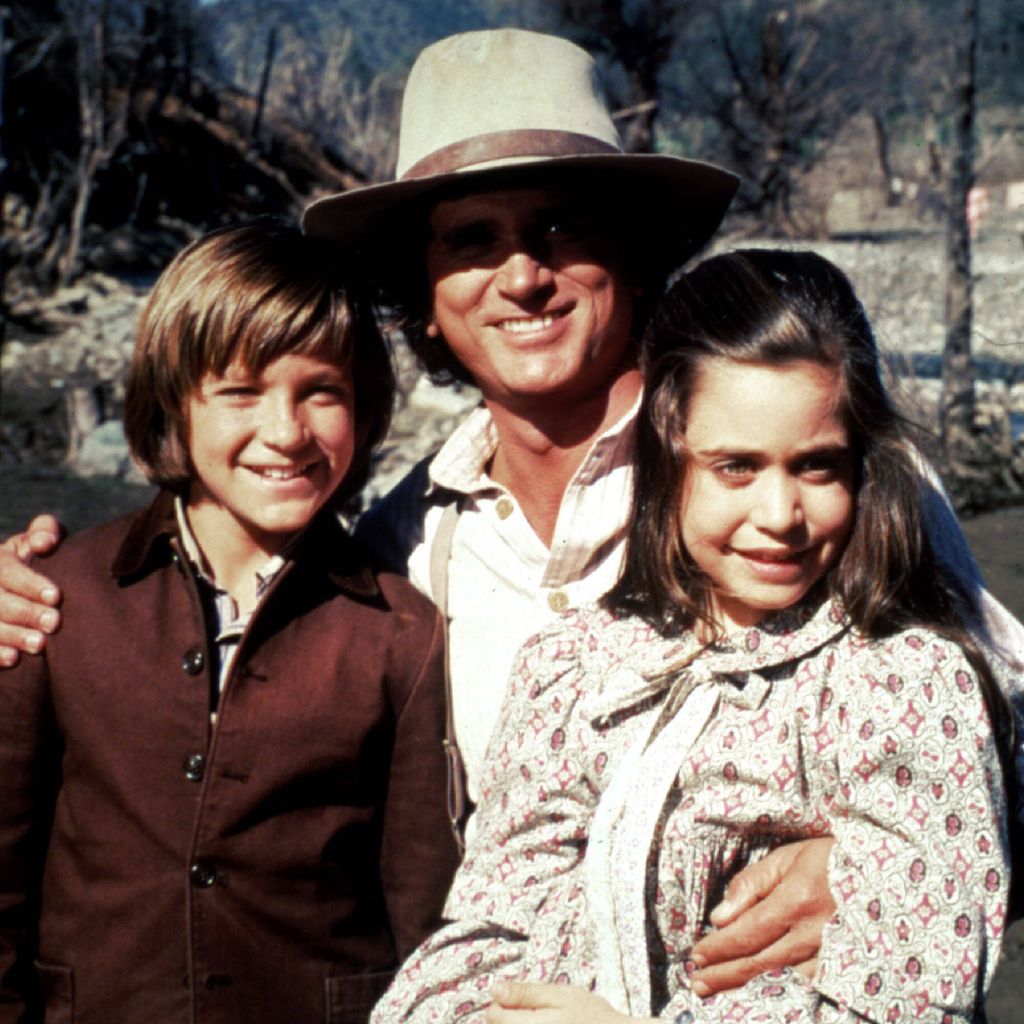 Jason Bateman, Michael Landon und Missy Francis am Set von "Unsere kleine Farm"