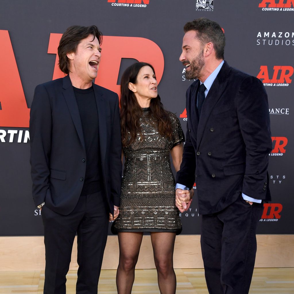 Jason Bateman, Ben Affleck und Amanda Anka bei der Premiere von "Air" in Los Angeles, 2023
