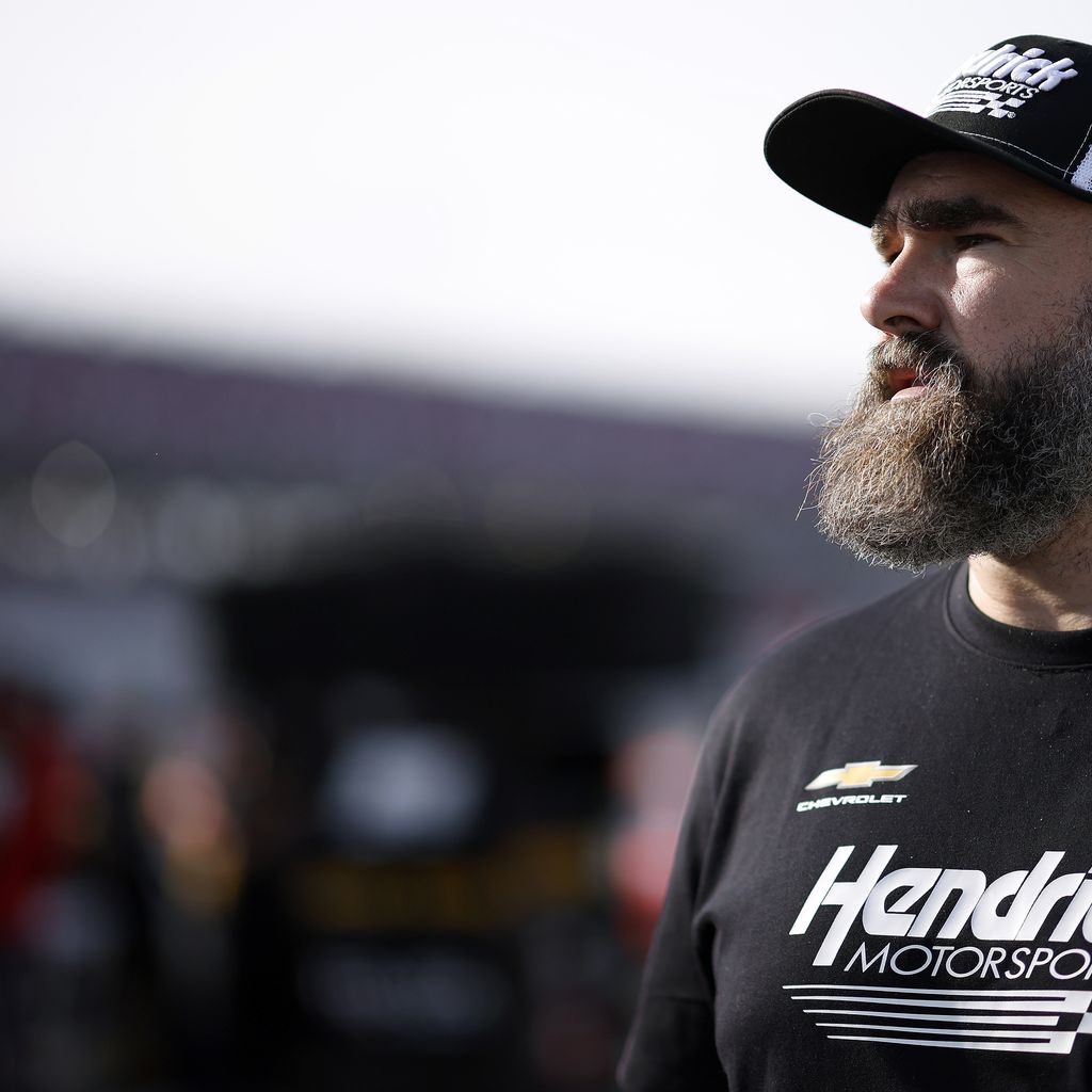 Bei der Qualifikation in Talladega: Jason Kelce auf dem Grid der Ag-Pro 300