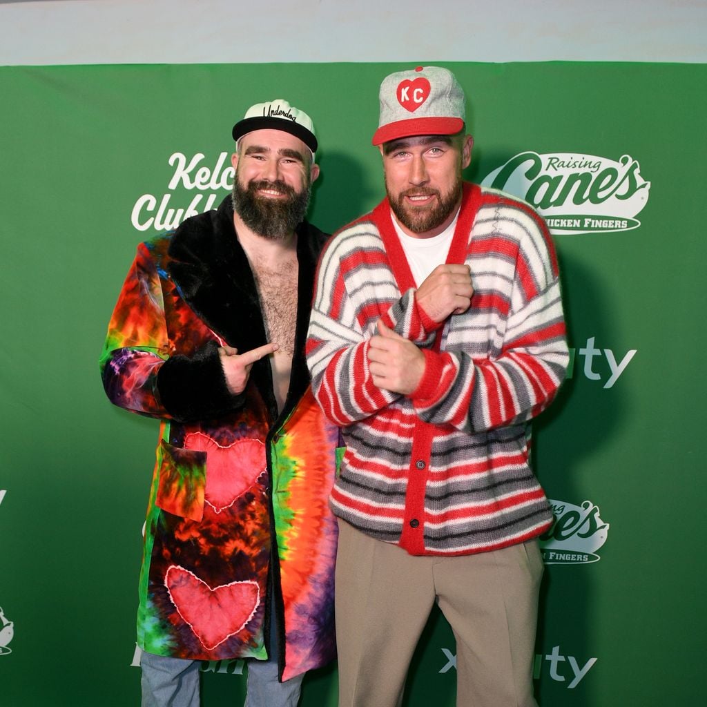Jason Kelce und Travis Kelce bei der New Heights Party im Thriller Country Club in San Francisco, 04. Februar 2026